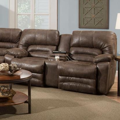 Power reclining loveseat with console and usb shop port
